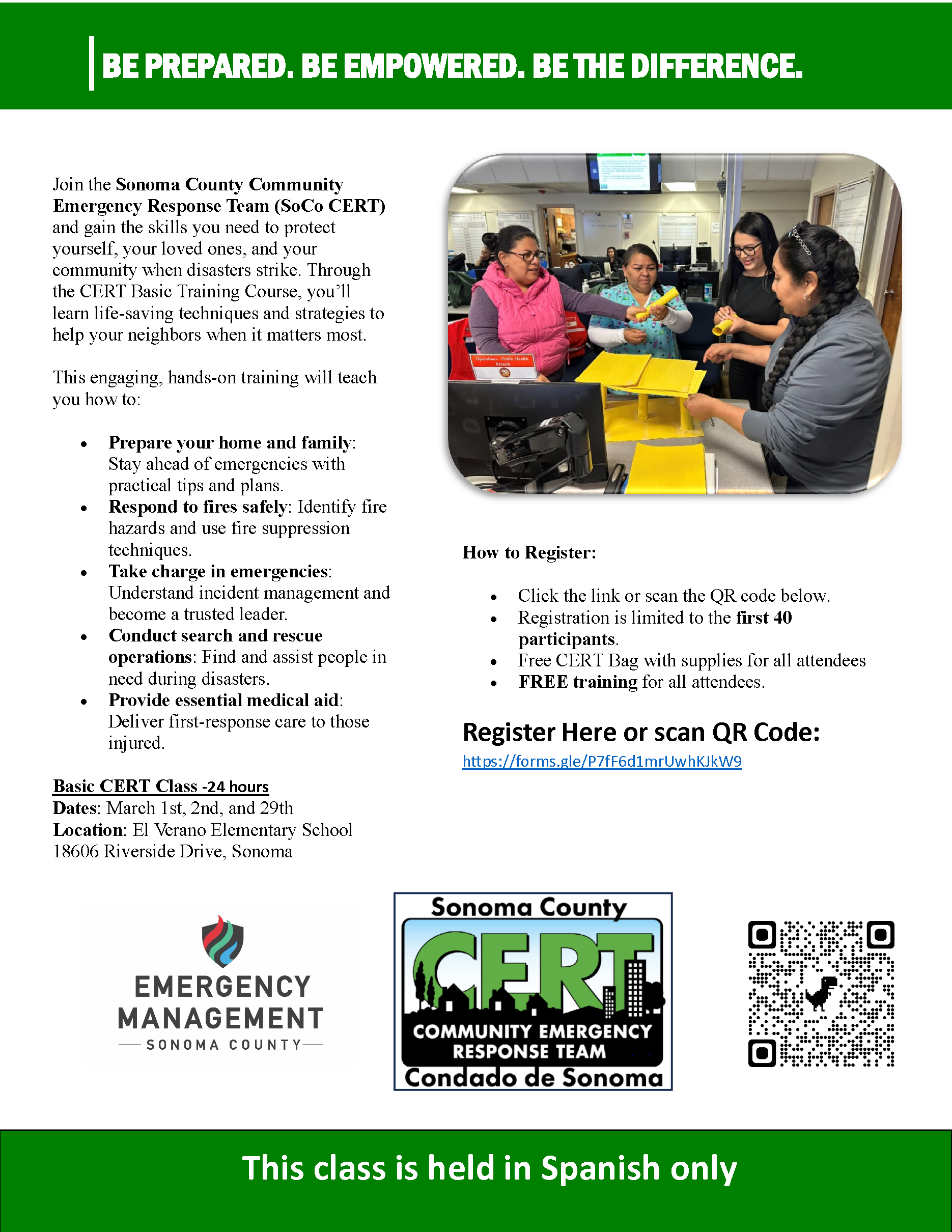 Curso Básico de Capacitación CERT en Español/ CERT Basic Training ...